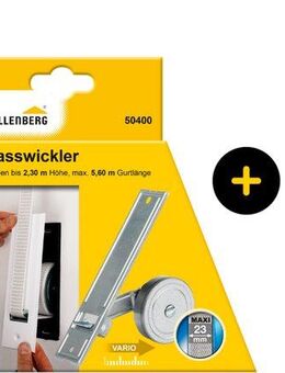 SCHELLENBERG Einlass-Gurtwickler Unterputz, inkl. Abdeckplatte weiß, Set, 1-tlg., 18,5 cm Lochabstand für das Rollladensystem Maxi