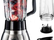 RUSSELL HOBBS Standmixer 2-in-1 Glas- 23821-56, Edelstahl, 600 W, 1,5l Glasbehälter Mixer & 0,6l Smoothie Maker, Spülmaschinenfest