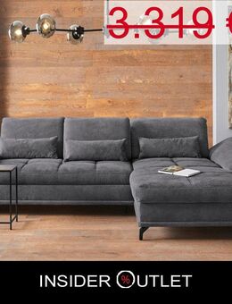 Ecksofa Grau 301x176cm Federkern Sitztiefenverstellung Armteilver - Köln