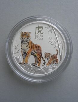 2 Oz Silber 9999 coloriert Australien Lunar Tiger - Halle (Saale)