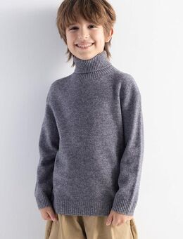 Pullover Langarm Jungen Mädchen 100% Merinowolle Grau Premium 160 (entspricht einer 152) NEU - Lenzkirch