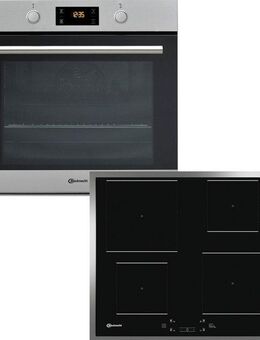 BAUKNECHT Backofen-Set BAKO 800 PYRO IND, mit 2-fach-Teleskopauszug, Pyrolyse-Selbstreinigung, PowerHeißluft