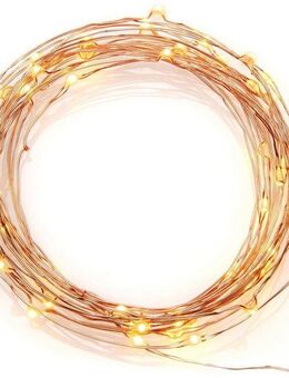 KONSTSMIDE LED-Lichterkette Weihnachtsdeko aussen, 100-flammig, LED Tropfenlichterkette, 100 bernsteinfarbene Dioden
