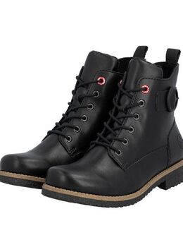 Rieker Schnürstiefelette Schnürboots, Stiefelette, Blockabsatz mit dekorativer Zierschnalle