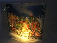 Stimmungslicht / Windlicht "Nikolaus mit Eisenbahn" handmade NEU - Erkelenz