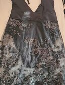 Sexy Damen Body einteilig Kleid spitze schwarz Gr. 38 in 63594