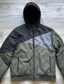🐟 Fishbone Herren Jacke XL Übergangsjacke Kapuze Grün Grau Schwarz Freizeit in 21077