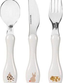 LÄSSIG Kinderbesteck Little Mateys, spicy orange (3-tlg), Edelstahl