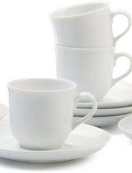 Retsch Arzberg Espressotasse Bianca, 12-tlg., Porzellan, 6 Tassen, 6 Untertassen