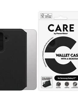 CARE by PanzerGlass Handyhülle Wallet Case with Kickstand für Samsung Galaxy S25, Backcover, Schutzhülle, Handyschutzhülle, Case, Schutzcase, stoßfest