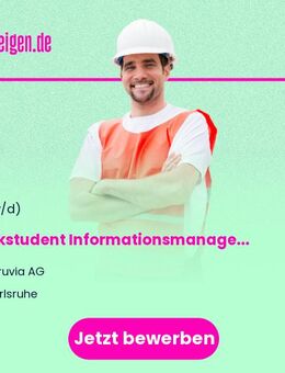 Werkstudent Informationsmanagement (m/w/d) / DSIADI - Karlsruhe