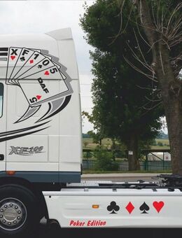 AUFKLEBER Fahrzeugbeschriftung DAF XF 105 106 POKER EDITION Set5342 - Wuppertal