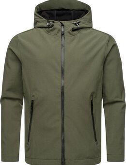 Ragwear Softshelljacke Shellwie Warm wasserdichte Herren Übergangsjacke mit großer Kapuze