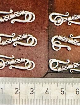 925 Silber S-Haken Kettenverschluss Collier Verschluss m Ornament - Köln