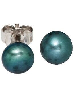 JOBO Perlenohrringe Ohrstecker mit Perlen 6 mm, 925 Silber mit Süßwasser-Zuchtperlen