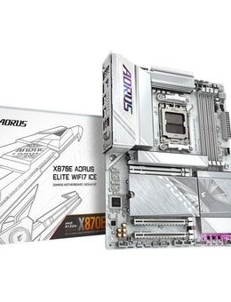Gigabyte X870E AORUS ELITE WIFI7 ICE Mainboard – Unterstützt AMD Ryzen 9000 Pro Mainboard