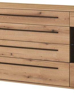 INOSIGN Sideboard Cantara, moderner Schrank, Kommode in Eiche Evoke oder weiß, schwarze Stangengriffe, ausreichend Stauraum, vielseitig einsetzbar