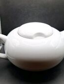 Teekanne Gesamthöhe 11cm weiß flach ca. 14cm Breit Porzellan in 45259