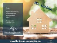 Wir suchen für vorgemerkte Interessentin eine Eigentumswohnung oder ebenerdige Haushälfte bis 80 m². - Hage