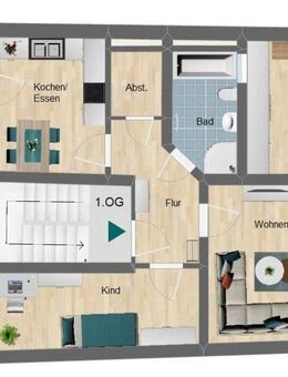 Modernes Wohnen im Stadtzentrum: 3-Raumwohnung mit Balkon - Pößneck