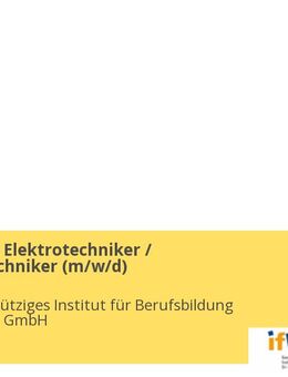 Elektriker / Elektrotechniker / Gebäudetechniker (m/w/d) - Ulm