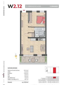 Tolle Penthousewohnung in betreutem Wohnen, WE 2.12 - Radolfzell (Bodensee)