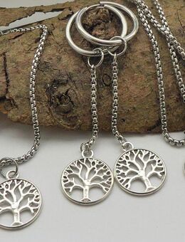 ☝️☝️☝️ Set: Kette +Armband +Ohrringe, Edelstahl, Lebensbaum, NEU ⭐⭐⭐⭐⭐ - Gersthofen