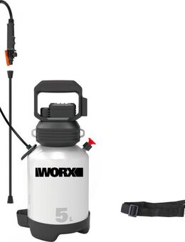 Worx Akku-Drucksprühgerät WG829E, Luftkompressorpumpe, verstellbare Sprühdüse, inkl. Akku und Ladegerät