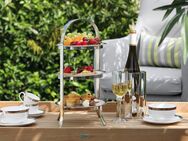 Fink Etagere PLATE, mit feiner Hammerschlagstruktur, Aluminium, (1-tlg), für 3 Dessertteller Ø 21 cm
