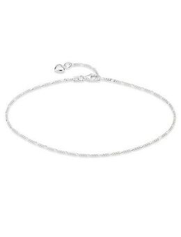 Bruno Banani Fußkette Schmuck Geschenk Silber 925 Körperschmuck Figarokette Herz, Made in Germany