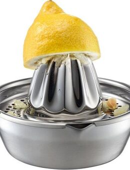 GEFU Zitruspresse LEMON, Edelstahl, spülmaschinengeeignet, Inhalt 0,25 l
