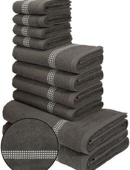 my home Handtuch Set Kapra, Premium Handtücher, 100% Baumwolle, 500 gr/m², 10-tlg., Frottier (Set, 10-St), 2 Duschtücher, 4 Handtücher, 4 Gästehandtücher, 5 Jahre Garantie