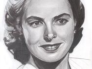 Ingrid Bergmann - Portrait (Originalzeichnung) - Rodgau