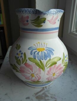 Krug Vase 18 cm handbemalt Fayence Quimper France Deko Vintage 19,- - Flensburg
