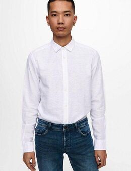 ONLY & SONS Langarmhemd ONSCAIDEN LS SOLID LINEN SHIRT NOOS