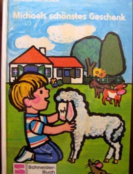 Schönes Kinderbuch „Michaels schönstes Geschenk?“ von Konrad Kinschter für Kinder zwischen 6 und 8 Jahren, Franz Schneider Verlag, stammt aus 1972, 56 Seiten, ISBN: 3505027812, zum Schutz für weiteren Gebrauch schon eingebunden, guter Zustand - Unterleinleiter