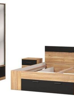 Home affaire Bettgestell Faweza, Breite 160 bzw. 180 cm, Stauraumbett, Funktionsbett Schublade mit extra viel Stauraum