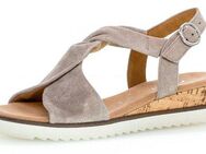 Gabor GENUA Keilsandalette, Sommerschuh, Sandale, Keilabsatz, mit Metallic-Effekt