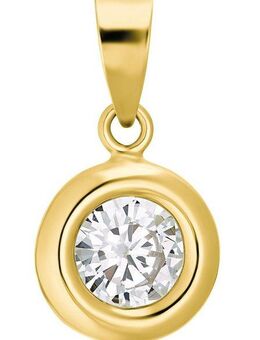 Amor Runder Anhänger Solitär-Optik, 2013527, mit Zirkonia (synth)