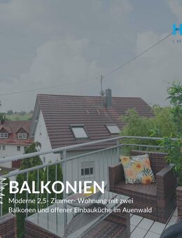 BALKONIEN - Moderne 2,5-Zimmer-Wohnung mit zwei Balkonen und offener Küche in Auenwald - Auenwald