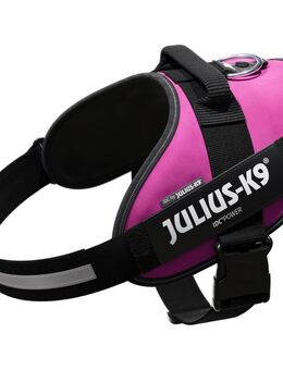 Julius-K9 IDC Powergeschirr, dunkelpink - Größe L: Brustumfang 63 - 85 cm