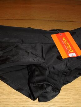 NEU: Damen Badehose- Hipster Gr. 38 schwarz mit Umschlag v. Octopus - Plattling