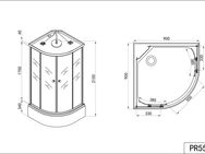 Sanotechnik Komplettdusche Komplettduschkabine, BxT: 90x90 cm, Sicherheitsglas, Maße: 90x90x205cm