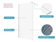 welltime Walk-in-Dusche, Einscheibensicherheitsglas