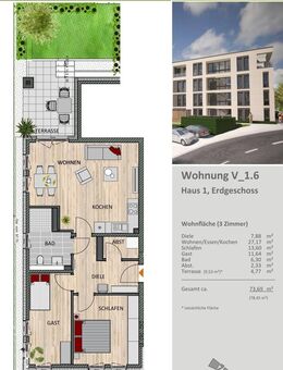 Komfortable 3-Zimmer-Erdgeschoss Einheit Komfortable 3-Zimmer-Wohnung in Bergisch Gladbach - Bergisch Gladbach
