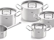 Fissler Topf-Set ORIGINAL-PROFI COLLECTION® Edelstahl-Topfset, Edelstahl 18/10 (7-tlg., je 1 Kochtopf 16/20/24 cm, Kasserolle 16 cm, Bratentopf 20 cm), mit breitem Schüttrand, Kaltmetallgriffen. Made in Germany