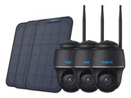 Reolink Überwachungskamera Argus Serie B430 - 5MP Überwachungskamera Aussen Akku Wi-Fi Pan & Tilt (Außenbereich, Personen-/Fahrzeug-/Tiererkennung, Farb-Nachtsicht, 2-Wege-Audio)