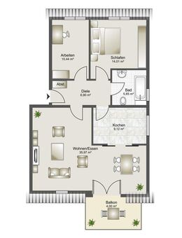 Obergeschosswohnung mit Balkon zu vermieten! - Vreden