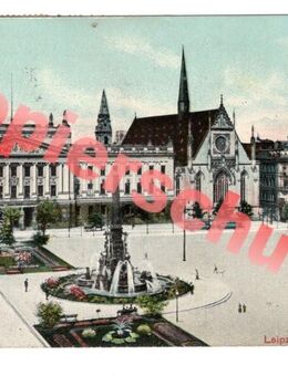 Alte Ansichtskarte „Leipzig – Universität“, gelaufen 1917 - Landsberg