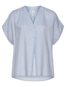Vivance Kurzarmbluse mit Streifendesign, Damenbluse, casual